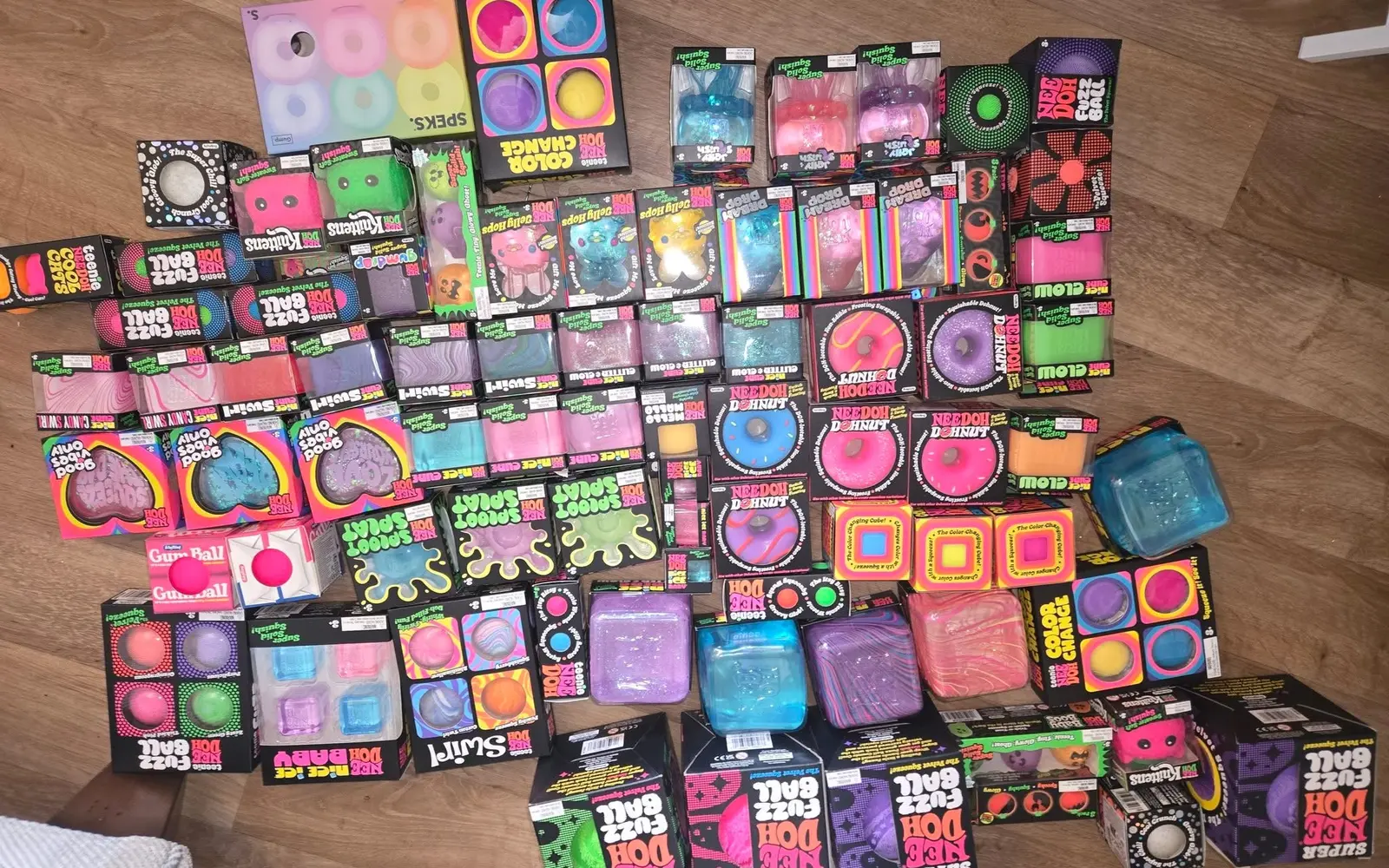 Sophie's colourful family NeeDoh collection