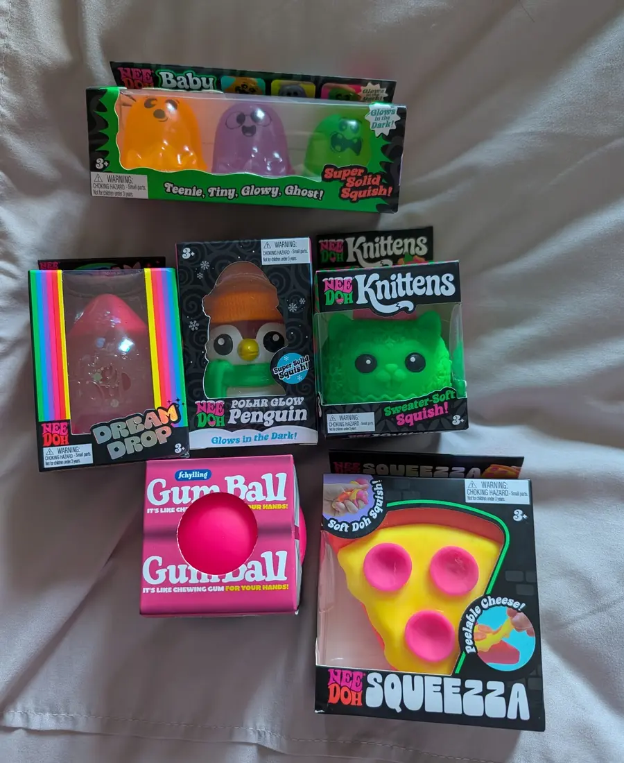 NeeDoh favourites including Squeezza, Kittens and Dream Drop